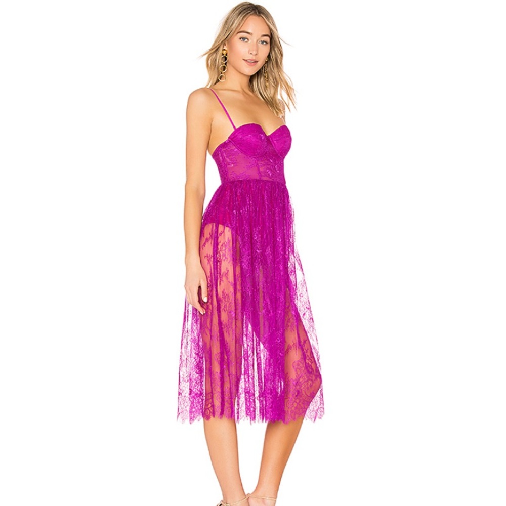 Revolve X NBD Britney Lace Midi Dress - Picture 2 of 8
